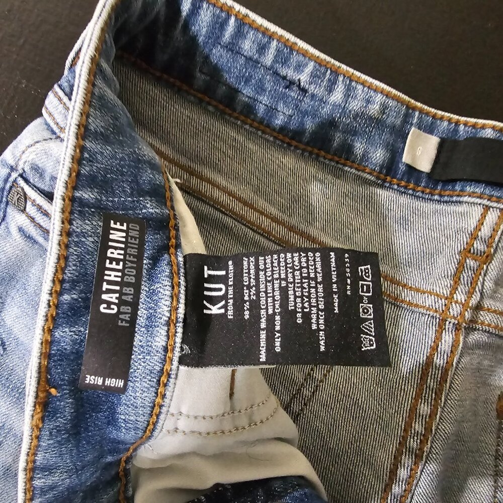 Kut from the Kloth Blue Boyfriend Jeans - Picture 3 of 6